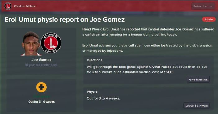 Gomez OUT